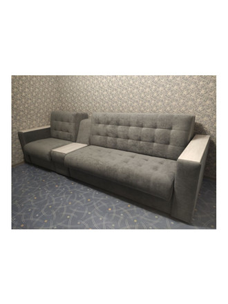 Прямой диван Дубль Поло (160см+80см) (серый)
