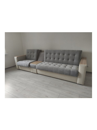 Прямой диван Дубль Поло (160см+80см) (светло-серый)
