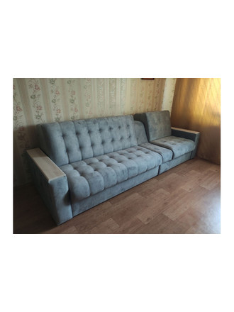 Прямой диван Дубль Поло (160см+70см) (серый)